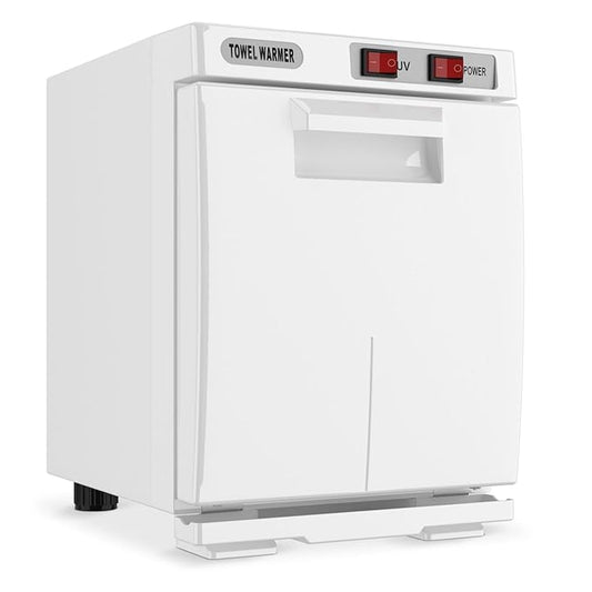 Hot Towel Warmer, 5L Towel Warmer Cabinet, Mini All-Around Fast Heating Machine with Stainless Steel Racks, Professional Towel Heater for Spa, Salon, Beauty, Barber, Massage, Gym, Home, White