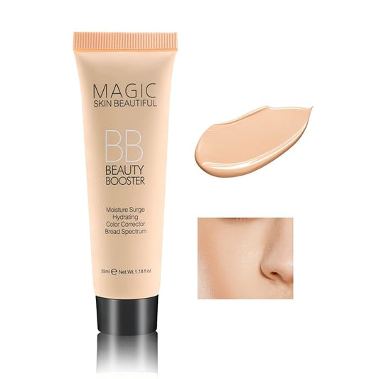Boobeen Hydrating BB Cream - Full-Coverage Foundation & Concealer, Color Correcting Tinted Moisturizer for All Skin Types - Evens Skin Tone