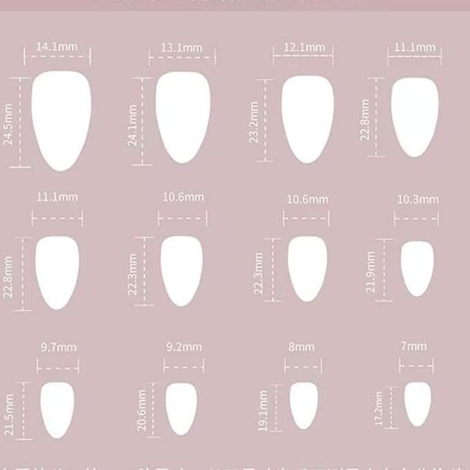Floral Press on Nails Almond Shape Fake Nails Purple with Wave Curve Design Glossy Glue on Nails French Tip Nail Press ons Artificial Acrylic Nail Nude Stick on Nails foe Women Spring Manicure 24Pcs