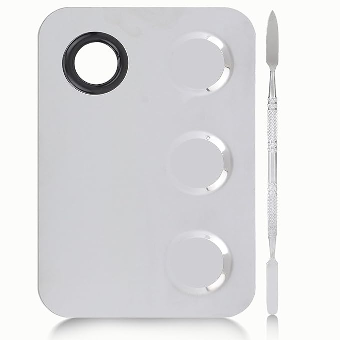 Makeup Palette, Professional Makeup Palette Cosmetic Mixer Cosmetic Palette Makeup Coloring Tools Makeup Tool With Spatula Suitable for Mixing Cosmetic Colors