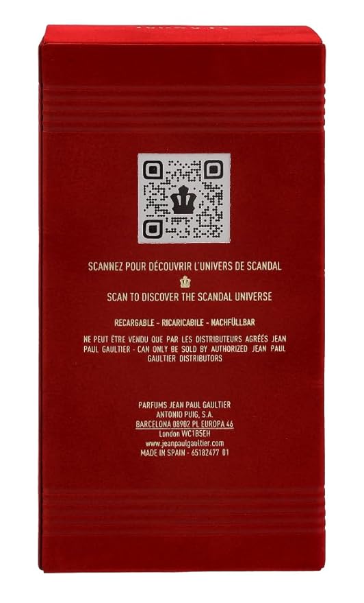 Jean Paul Gaultier Scandal Le Eau de Parfum Intense Refillable Spray for Men, 3.4 Ounce
