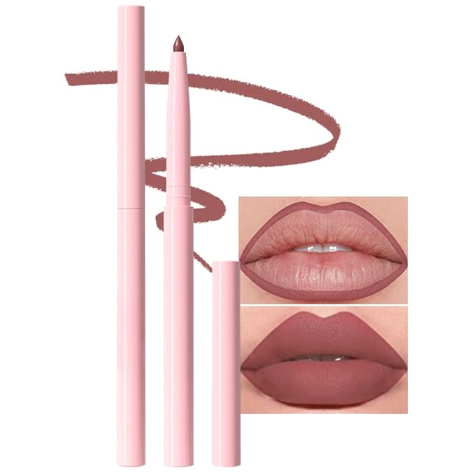 Kaely Matte Velvet Lip Liner Pencils Retractable for Shaping & Sculpting Lips, Coffee Lip Pencils for Women Long Lasting Waterproof Rich Lip Colors Liner Crayon Lipstick delineador de labios 10