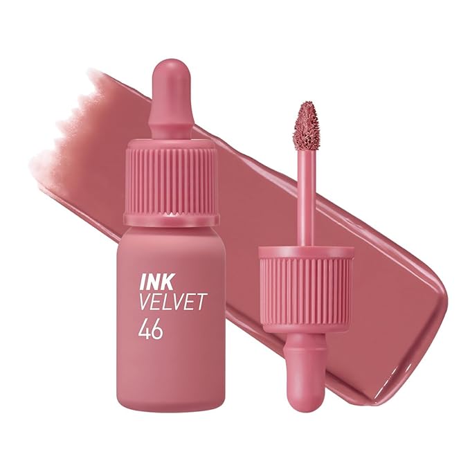 Peripera Ink the Velvet Lip Tint - High Pigment Color, Longwear, Weightless, Not Animal Tested, Gluten-Free, Paraben-Free (046 PINK MAUVE NUDE)