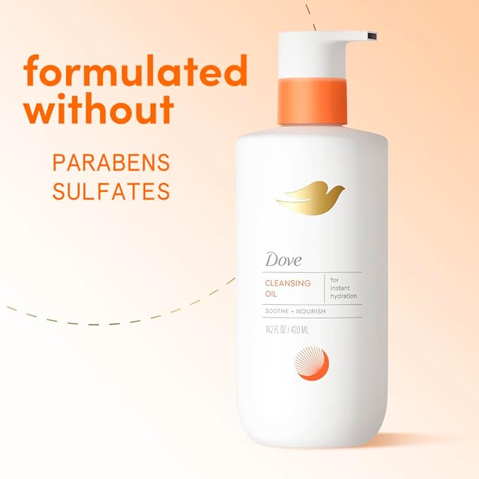 Dove Shower Body Oil Wash – Ultra-Moisturizing Cleansing Oil for Dry & Itchy Skin 14.2 oz