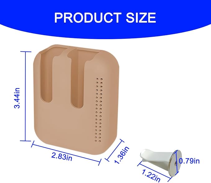 Holder for Car Air Vent, Upright Washable Lip Balm Protector for Women Girls, Auto Interior Space Saving Accessories, Universal for Vehicle, Truck and More（Brown）