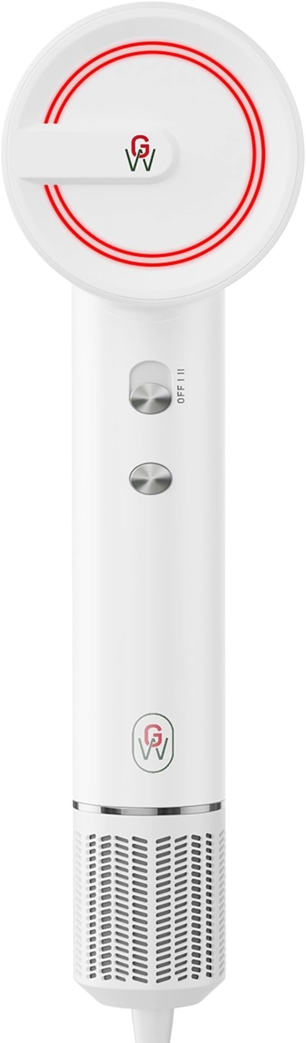 GroWell Ionic Hair Dryer, High-Speed Brushless Motor Professional Blow Dryer for Fast Drying, Low Noise, Lightweight, Compact Hair-Dryer with Diffuser for Curly Hair (3 Pack)