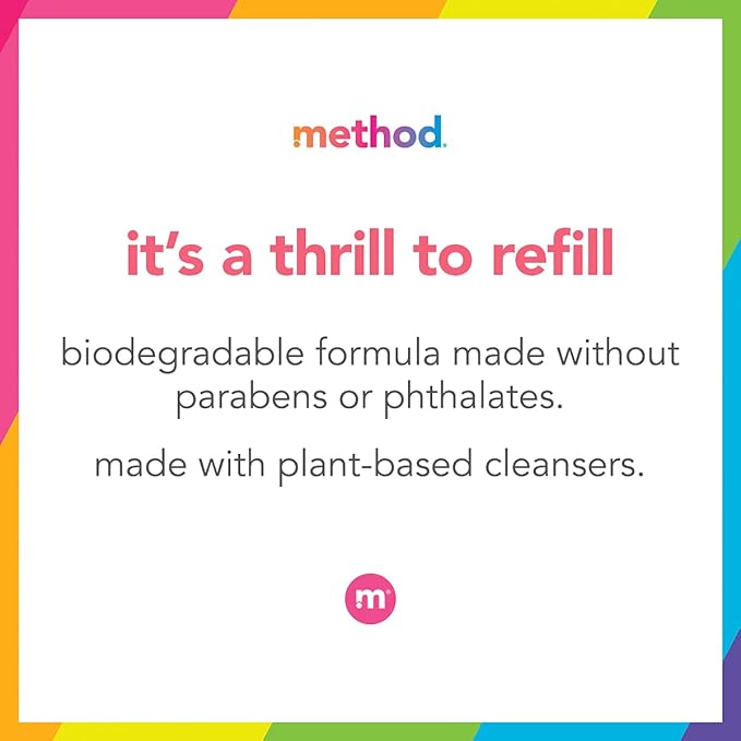 Method Foaming Hand Soap Refill, Violet + Lavender, Recyclable Bottle, Biodegradable Formula, 28 fl oz (Pack of 4) (Packaging May Vary)