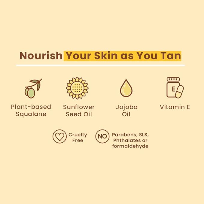 JOAH Self Tanner, Sun & Seoul Golden Daze Sunless Tanning Drops, Moisturizing Self Tanning for Face & Body, Vegan & Cruelty-Free, Light/Medium 30ml