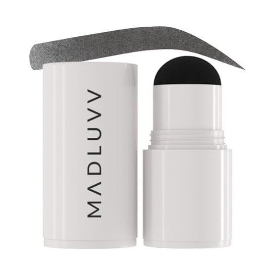 MADLUVV Brow Stamp Refill* - Color Stamp for Brows & Root Touch Up for Women & Men, Instantly Conceal Hair Loss, Grey Hair, Thinning Hair with Stain-Proof/Smudge-Proof Powder Formula (Nearly Black)