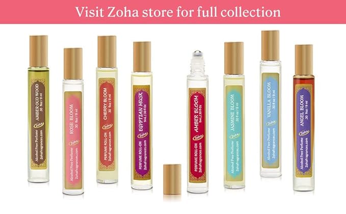 Zoha Jasmine Bloom - Jasmine Perfume for Women and Men, Alcohol Free Perfume Oil Roll On and Fragrance Mist
