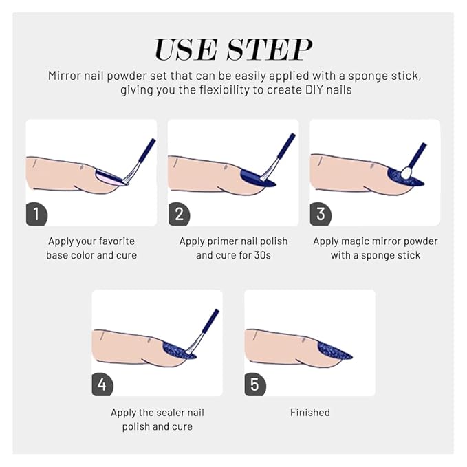 evpct 2Pcs Gold Silver Metallic Mirror Effect Chrome Nail Powder Kit for Nails Polish Rainbow Holographic Iridescent Chameleon Neon Nail Pigment Mirror Chrome Nails Powder for Gel Nails Glitter