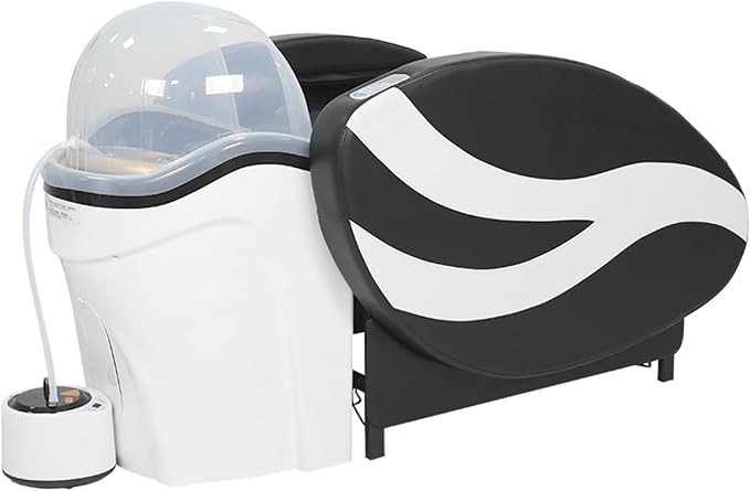 TATARTIST Automatic Smart Massage Shampoo Bed with Fumigation Head Therapy Armrest and Legrest Airbag Wrapping ABS Plastic Basin Body Electrical Massage Shampoo Bed for Spa Beauty Salon