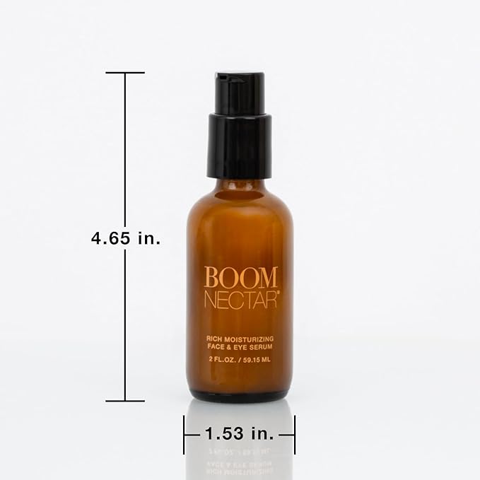 Boom Nectar ® Deep Moisturizing Eye & Face Serum for Sensitive Skin, Facial Serums for Aging Skin to Hydrate and Renew Complexion, Vitamin C Serum from BOOM Beauty by Cindy Joseph - 2 Oz