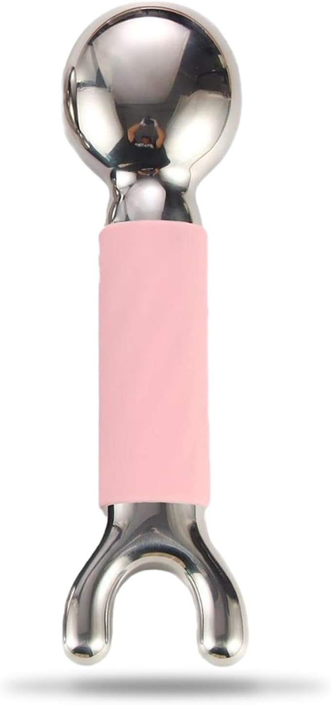 Ice Globes for Face & Eyes, Stainless Steel Facial Cryo Stick with Silicone Grip, Dual - Head for Face & Eyes, Reduces Puffiness & Wrinkles