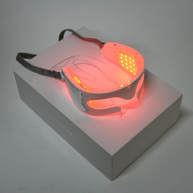 LED Red Light Therapy Eye Device, 3 Modes Red Light Eye Mask for Anti-Aging, Skin Rejuvenation, Dark Circles and Wrinkles