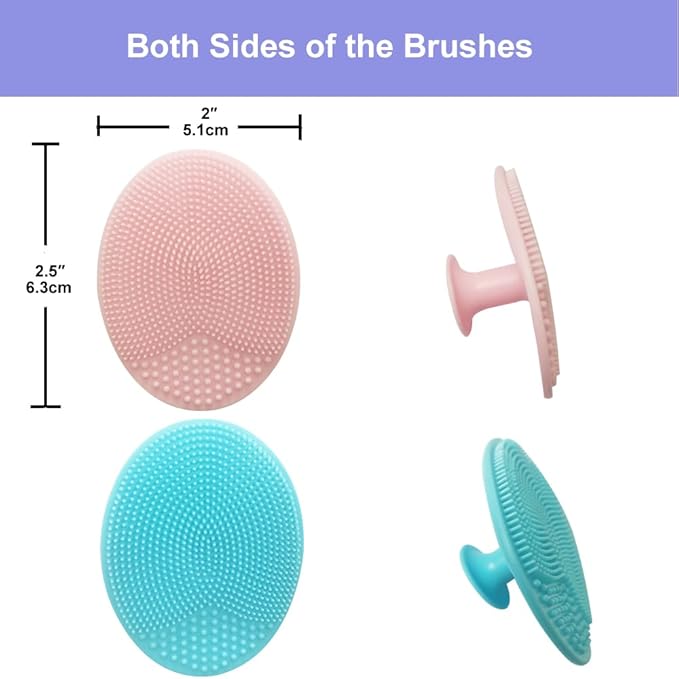 9-in-1 Face Scrubber Face Cleaning Brushes Super Soft Silicone Cleanser Brush and Facial Cleansing Massager Brush Face Cleansing Brush Set