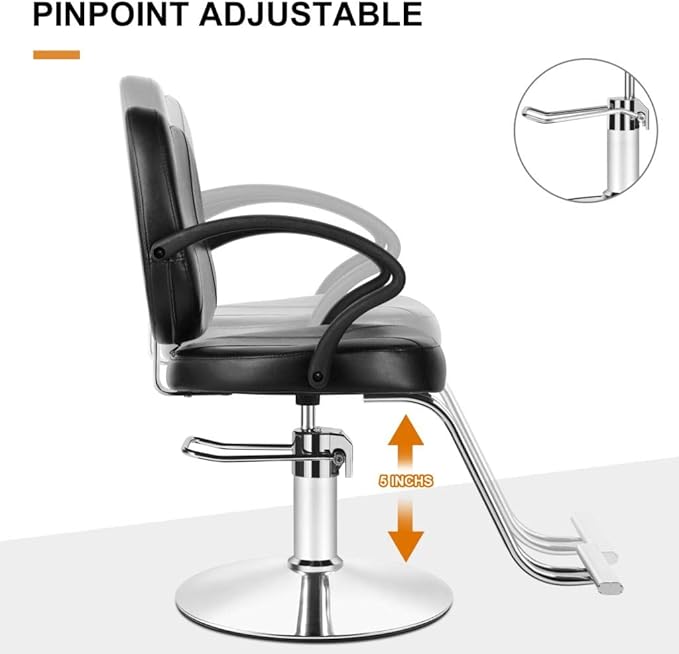 Artist hand Salon Chair for Hair Stylist, Comfortable Barber Chair Hydraulic Pump Stylist Chairs for Salon with Extra Wide Seat, Spa Beauty Equipment for Hair Stylists for Barbershop and Home