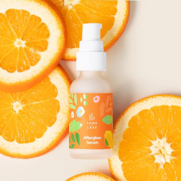 Vitamin C Serum for Face - LUMA & LEAF Brightening Serum with Jojoba Oil, Reduces Dark Spots, Uneven Skin Tone, Discoloration, and Sensitive Skin Care - 1 FL Oz
