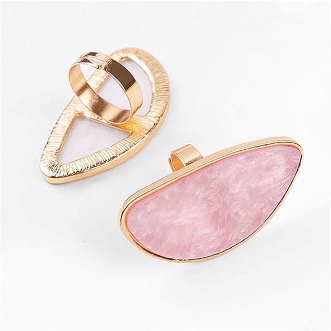 2 Pcs Resin Mixing Palette with Finger Rings Eyelash Extension Glue Rings Nail Art Equipment