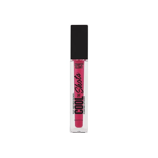 Soap & Glory SMP Cool The Shots Plumping Lip Gloss - Hydrating & Cooling Lip Plumper - Infused with Menthol & Vitamin E - High Shine, Glossy Finish - Vegan & Cruelty-Free - Pink Punch (4ml)
