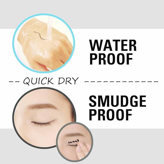 Heroine Make by KISSME Waterproof Eyeliner with Ultra-Fine 0.1mm Tip, Liquid Eyeliner Pen for Sensitive Skin, Cat Eye Liner for Long Lasting Wear, Made in Japan, Jet Black, 3 EA, SMOOTH