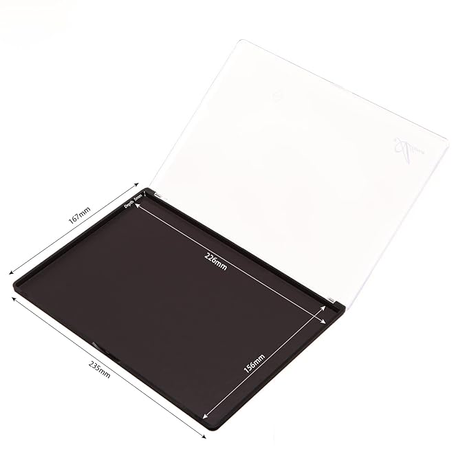 Allwon Large Empty Magnetic Transparent Plastic Makeup Palette for Eyeshadow Lipstick Blush Powder (Pack of 2)