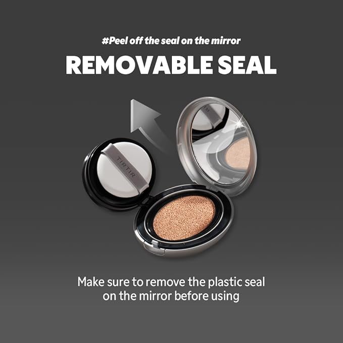 [*Mini Size*] TIRTIR Aura Glow Silver Cushion | Korean Cushion Foundation, (#35N Walnut, 0.15 Fl Oz)