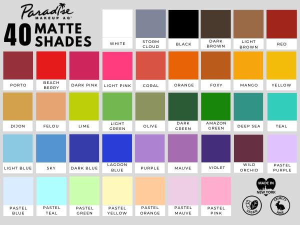 Mehron Makeup Paradise Makeup AQ Pro Size | Stage & Screen Performance, Face & Body Painting, Beauty, Cosplay, and Halloween | Water Activated Face Paint, Body Paint 1.4 oz (40 g) - Pastel Purple