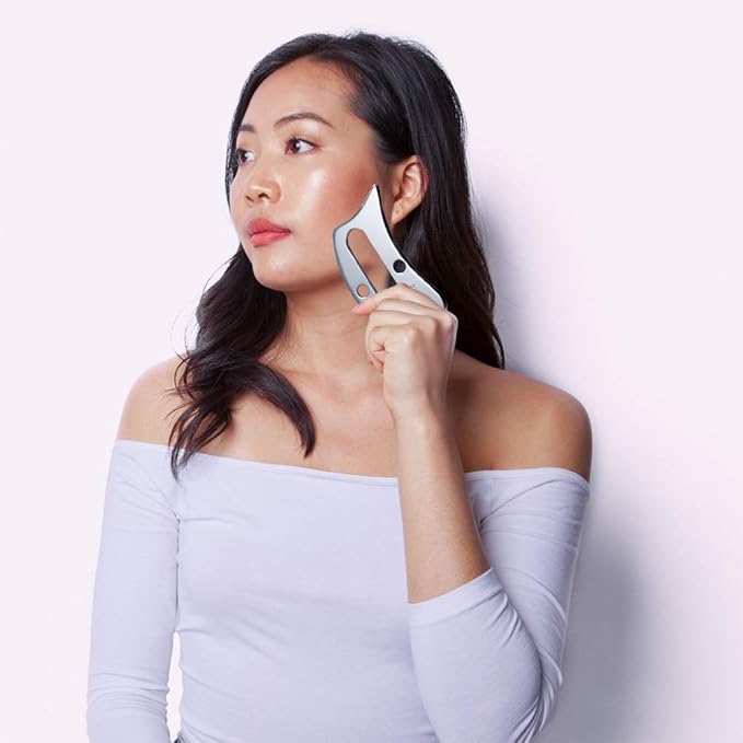 STICKON Stainless Steel Gua Sha Scraping Massage Tool IASTM Tools Great Soft Tissue Mobilization Tool (G Shape)
