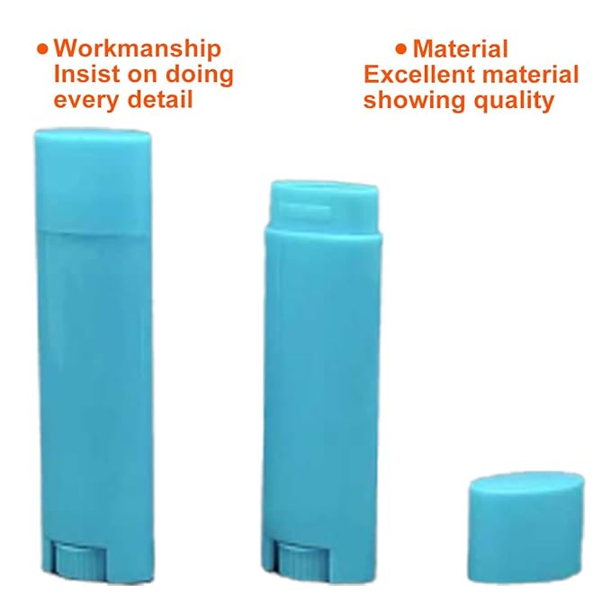 5ml 50Pcs Empty Oval Deodorant Lip Blue)