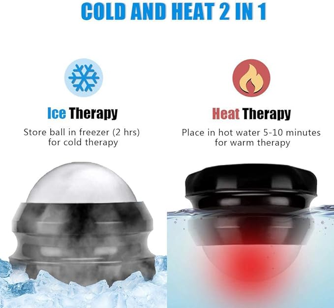 Cryosphere Cold Massage Roller Ball,Manual Massage Ball for Heat and Ice Therapy,Self Massage Tool for Reliefs Muscle Pain,Decrease Inflammation,Reduces Stress¡­