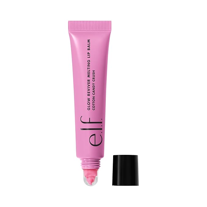 e.l.f. Glow Reviver Melting Lip Balm, Hydrating Tinted Lip Balm For A Glossy Finish & Soft, Supple Lips, Vegan & Cruelty-Free, Cotton Candy Crush