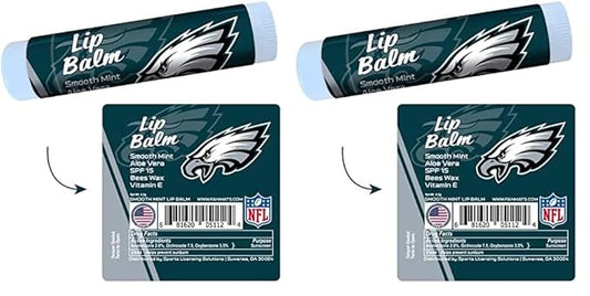 FANMATS 34728 Philadelphia Eagles Smooth Mint SPF 15 Lip Balm (Pack of 2)