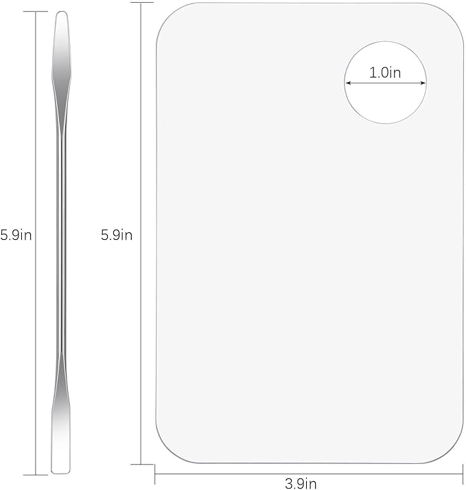Rolybag Acrylic Makeup Mixing Palette with Spatula Tool