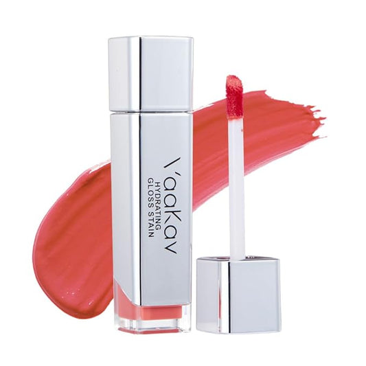 Matte Lip Stain Set, Long Lasting Waterproof Liquid Lipstick, Hydrating Non Sticky Velvet Lip Tint, Smudge-Proof Soft Matte Finish(02 PEACH BANG)