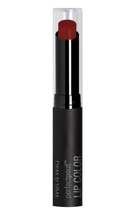 Wet n Wild Perfect Pout Lipstick, Red Club Brat, Vegan | Gluten-Free | Cruelty-Free | Lip Color, Lip Color