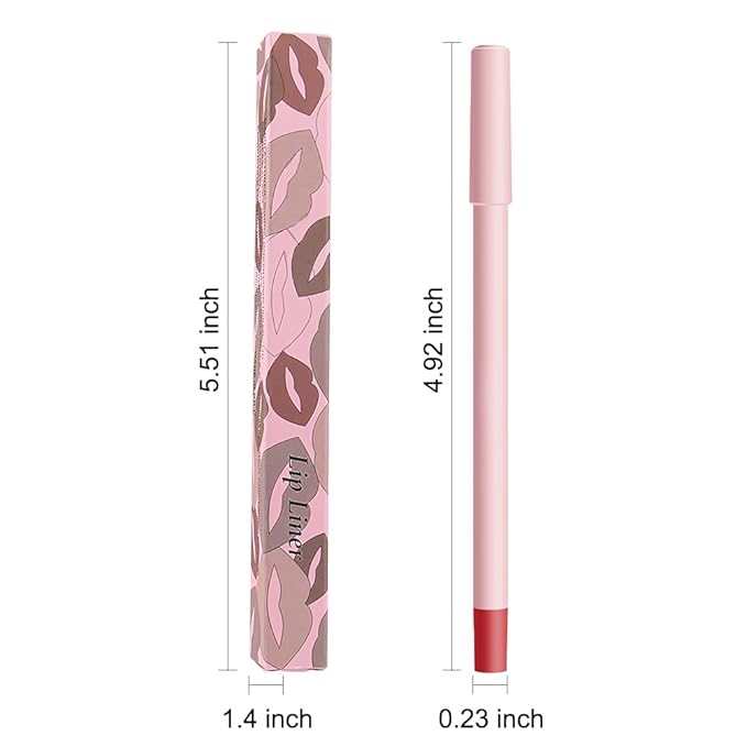 12 Colors lip liner pencils, Modern Classic Lip Liner, Lip Liner Pigmented Vegan Matte, Lasting Finish Lip Liner, Luxurious Creamy Long Lasting Lip Liner, Prevents Feathering and Fading, (11)