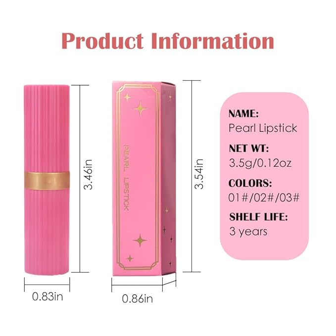 3Pcs Metallic Lipstick for Women,Lightweight Shimmer Frosted Lipstick,Glitter Lip Gloss Stain Long Lasting Waterproof Smudge Proof 24 Hour Full Coverage Lip Makeup,Vegan（01,02,03)