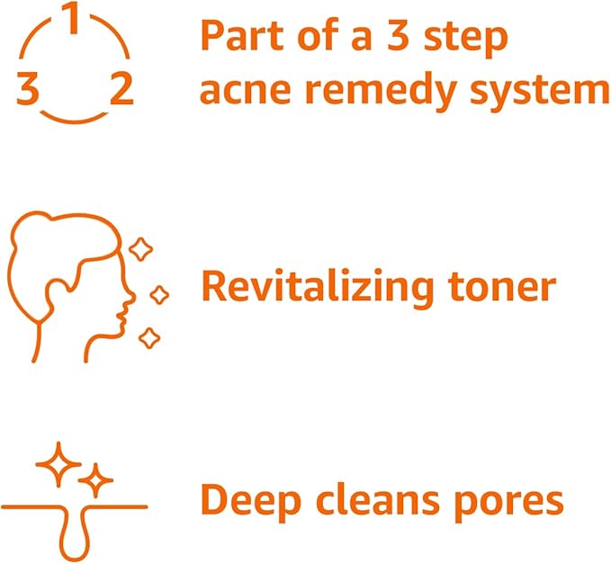 Amazon Basics 3-Step Acne Remedy System Toner, 4 Fluid Ounces, 1-Pack