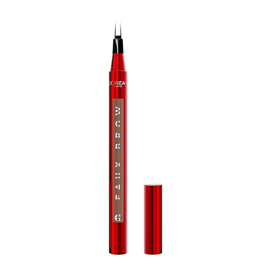 L'Oreal Paris Faux Brow, Hair-Like, Filling Eyebrow Pen with Double-Brush Tip, Fast & Precise Eyebrow Makeup, Blonde, 0.04 Fl Oz