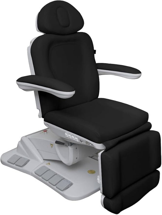 Premium Facial Bed for Esthetician, Electric Med Spa Chair with 120° Rotation, Built-in Foot Controls, Medical-Grade Microfiber, 2-Year Warranty, Memory Functions - 2246EBM, Black