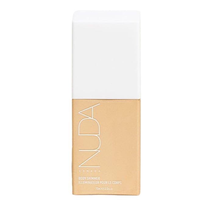 NUDA Body Shimmer | Illuminating Body Glitter to Enhance Tan | Vegan Shimmer Lotion for Women with Aloe Vera, Avocado Oil, & Vitamin E | Vanilla-Scented, Non-Staining Liquid Highlighter, (75 mL)