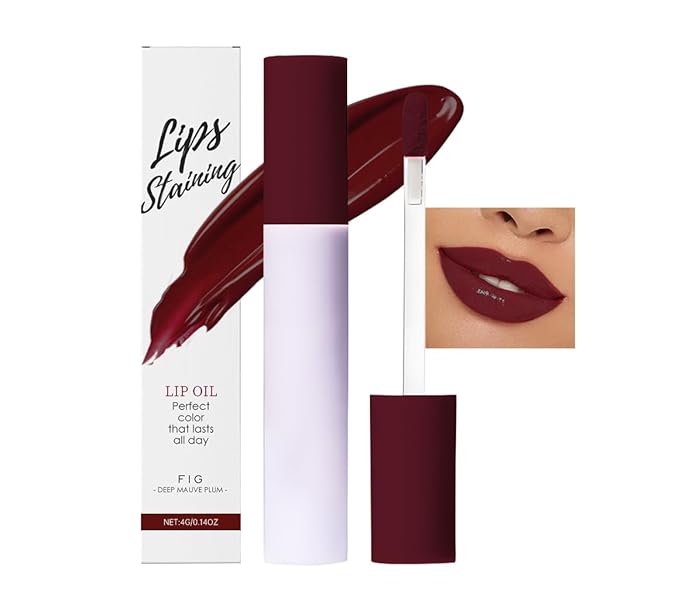 Nourishing High-Shine Lip Gloss,Hydrating & Moisturizing Lip Tint, Non-Sticky, Long-Lasting Glossy Lip Stain,Softens & Plumps Lips for Smooth,Gentle Formula for Dry Lips 04#Deep Mauve Plum