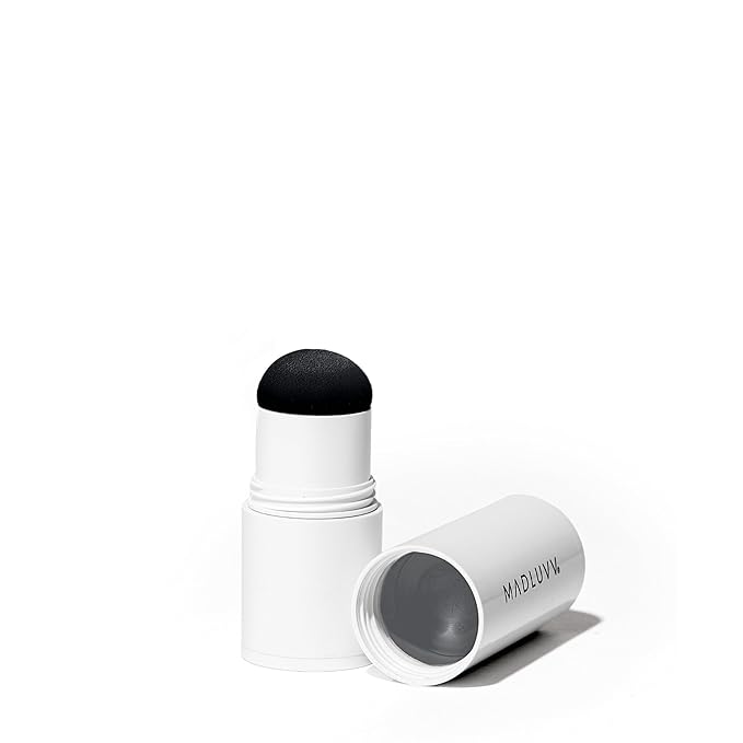 MADLUVV Brow Stamp Refill* - Color Stamp for Brows & Root Touch Up for Women & Men, Instantly Conceal Hair Loss, Grey Hair, Thinning Hair with Stain-Proof/Smudge-Proof Powder Formula (Dark Grey)