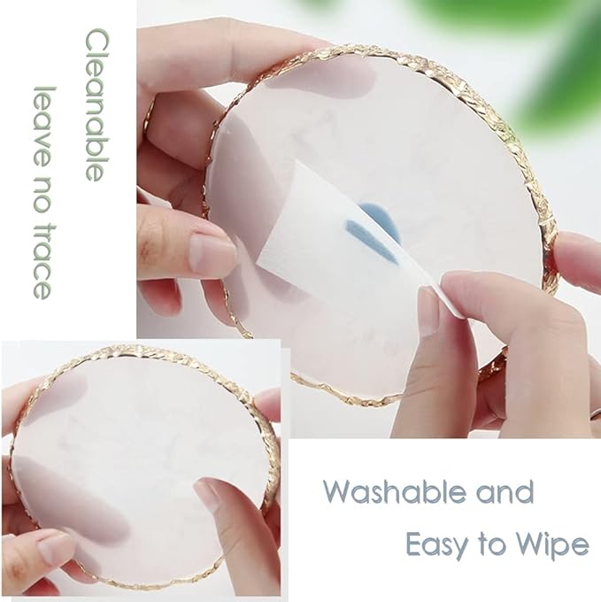 Resin Nail Art Palette, Nail Art Painting Mixed Color Palette Gold Edge Nail Gel Color Makeup Display Board (2#Pink)