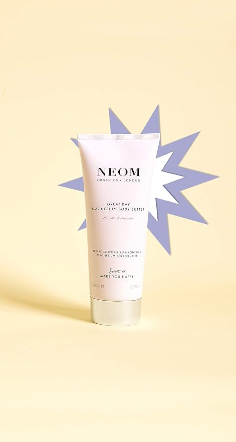Neom- Great Day Magnesium Body Butter, 200ml | Mandarin & Wild Mint | Cream Moisturiser With Essential Oils | Nourish & Soften | Fresh & Zesty