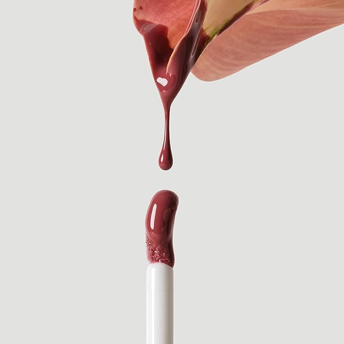 Ogee Beyond Clean Lip Gloss - Certified Organic Lip Gloss for Women - Effortlessly Plump, Hydrate & Add High-Shine Color, Anemone - Rusty Pink Shimmer