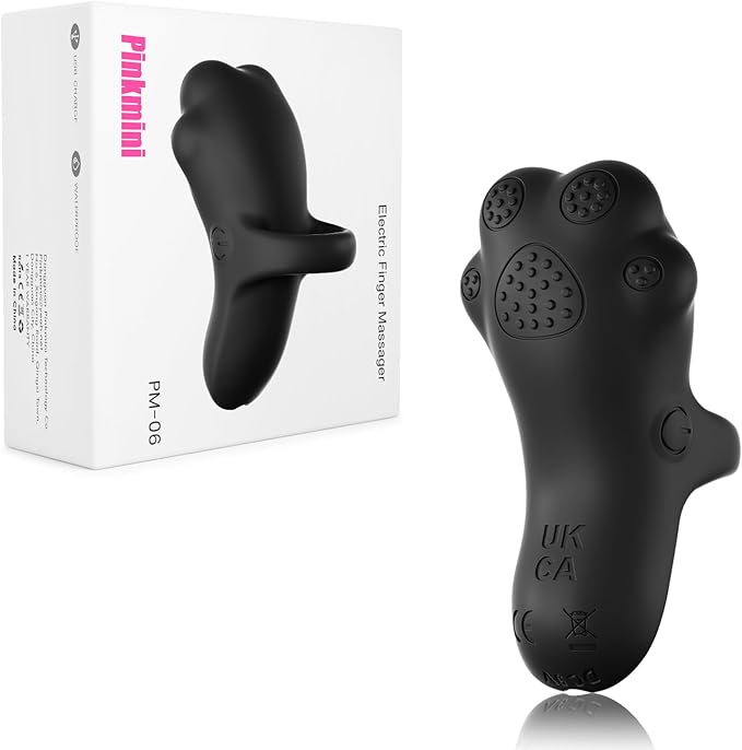 Portable Facial Massage Ball, Waterproof Rechargeable Powerful Multifunctional Eye Face Finger and Neck Massager, Black