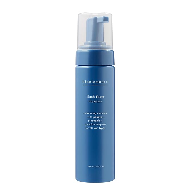 Bioelements Flash Foam Cleanser - 6.5 fl oz - Exfoliating Foam Cleanser for Oily, Combination & Dry Skin - Vegan, Gluten Free