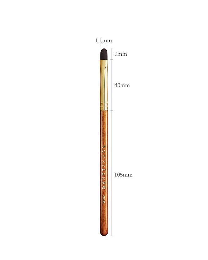 Desert Oak Series Pixel-Precise Detail Concealer Brush - Micro Teardrop Head for Acne Scars & Dark Spots, Sustainable Bubinga Handle (CM 195)